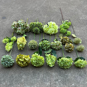 DREA verde serie <span class=keywords><strong>piante</strong></span> vero tocco di seta ortensia fiore artificiale verde ortensia per la decorazione di nozze - Product Image 1