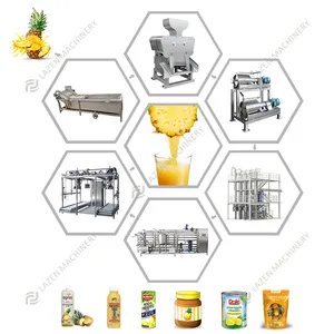 Fabrika otomatik ananas suyu bitki makineleri tüm fabrika işleme hattı çözümü