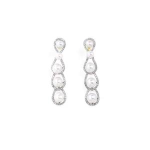 Boucles d'oreilles en argent S925 WENCHI Modèle 10899 22570, perles de 7-8 mm, accessoires de perles DIY, support creux pour clous d'oreilles, multiples styles tendance - Product Image 5