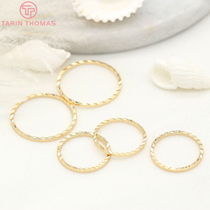 Anillo de <span class=keywords><strong>Salto</strong></span> Circular de Latón Chapado en Oro de 24K al por Mayor, Conector de Bucle Cerrado de Alta Calidad para Accesorios de Fabricación de Joyería DIY - Product Image 5