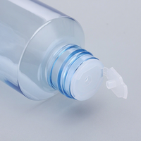 Botella de agua pura cilíndrica con hombro oblicuo y tapa de rosca de 24 dientes, 100ml, para tónico cosmético, champú, de plástico, impresa con serigrafía