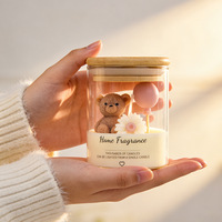 Bougie en cire de soja aromathérapeutique Daisy Bear, faite à la main, cadeau d'anniversaire et décoration d'intérieur