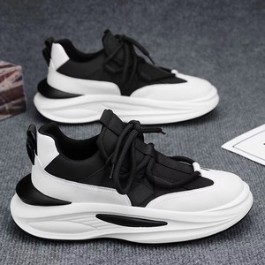 Chaussures respirantes pour hommes, surface en maille anti-odeur, sport et loisirs, polyvalentes, légères, à semelle épaisse, augmentant la taille - Product Image 3