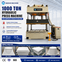 Presse hydraulique à quatre colonnes de 1000 tonnes pour le moulage de composites SMC, de fibres de verre, de puits d'eau et de boîtes à compteurs