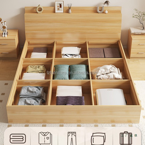 Economy Simple Wood Base Hotel <b>Bed</b> Customized Queen King Size <b>Platform</b> <b>Bed</b> <b>Frame</b> with Headboard For 3 Star Hotel Bedroom Sets - Product Image 4