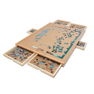Cajones para Rompecabezas de Madera Antideslizantes, 1500 Piezas, Portátiles, 6 Cajas de Color Ecológicas con Logotipo Personalizado, Juegos de Madera Unisex - Product Image 1