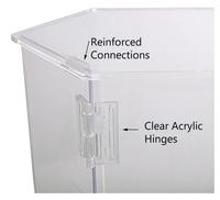 Fabricant usine fournisseur armoire transparente avec 2 étagères et verrouillage porte comptoir vitrine en acrylique