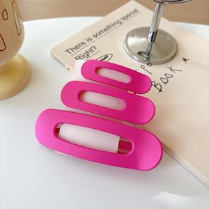 千金批发定制Logo哑光发夹套装大号防滑发夹女简约塑料发饰 - Product Image 5