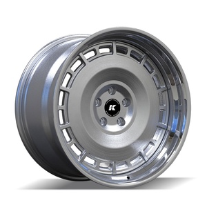 Jantes forgées en aluminium de qualité aérospatiale haute performance 20x9 20x11, design maille profonde, centre argenté pour tuning de voitures E38 - Product Image 1