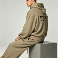 Sweat-shirt à capuche streetwear pour homme, molleton épais 320 GSM, vierge OEM pour sérigraphie et impression en relief