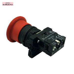 Interruptor de Botón de Parada de Emergencia NB2-02 Directo de Fábrica, Apertura de 22 mm, 24 V Máx. Botón Pulsador de Plástico Impermeable de 12 mm, Voltaje NB2-CS542 - Product Image 3