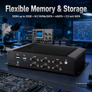 PC embarqué sans ventilateur <span class=keywords><strong>Intel</strong></span> Core <span class=keywords><strong>I5</strong></span>-<span class=keywords><strong>7300U</strong></span> 6 RS232 HDMI VGA pour le transport ferroviaire - Product Image 6