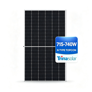 แผงโซลาร์เซลล์แบบสองหน้าชนิด N กำลังไฟ 715W 720W 725W 730W 735W 740W พร้อมแผงพลังงานแสงอาทิตย์แบบกระจกสองชั้น - Product Image 1