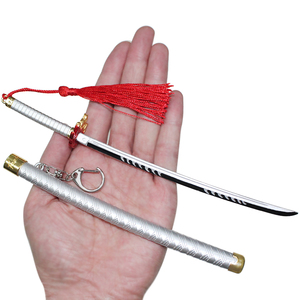 Vendita diretta in fabbrica da 22cm portachiavi con spada Katana Anime in lega di demone Rengoku koujuru in acciaio per bambini - Product Image 6