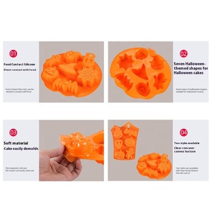 Herbruikbare siliconen cakevormen Cartoon Cube bakgereedschap Hittebestendige zeepkaarsen maken van mallen Gemakkelijk uit de vorm te halen - Product Image 2