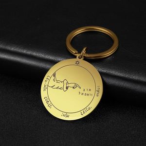 พวงกุญแจตราโซโลมอนรูปทรงกลมสลักลายดาวห้าแฉก ทำจากสแตนเลส สัญลักษณ์แห่งความมั่งคั่งและป้องกันภัย - Product Image 4