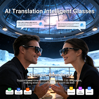 Lunettes de traduction en temps réel F75 AI avec musique, double chargement magnétique, étanches IPX5, légères et intelligentes