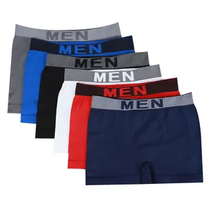 Günstiger Preis atmungsaktive nahtlose Polyester Unterwäsche bequeme Herren Slips Boxer mit mittelgroßem Schritt Raum MEN 2210