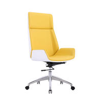 Meubles de bureau au design moderne en bois Silla Oficina chaise de bureau en cuir de luxe à dossier haut avec roues