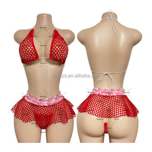 Maxsun Abbigliamento da Ballo Esotico a Due Pezzi, Sexy Costume da Pole Dance in Rete, Outfit da Spogliarellista MS184 - Product Image 2