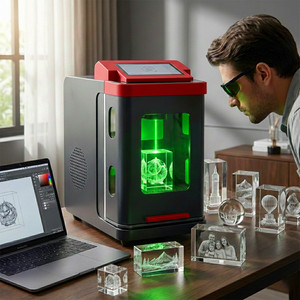 <span class=keywords><strong>Macchina</strong></span> per Incisione <span class=keywords><strong>Laser</strong></span> Automatica BingYan 2D/3D, Incisore <span class=keywords><strong>Laser</strong></span> Verde Interno per Sfere di Vetro e Cristallo, 5W con Raffreddamento ad Aria - Product Image 1