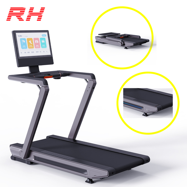 RH Smart APP Folding Treadmill 1hp Electric Home Gym Running Machine with LCD & LED Display Foldable Users 120kg Home Exercise