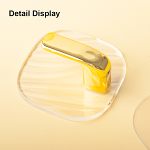 Crochet adhésif transparent en twill épaissi sans perçage, lot de 3, en plastique, adhérence forte, style moderne et épuré, fabriqué en Chine, sans fonctionnalité supplémentaire - Product Image 4