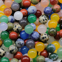 Perles rondes semi-percées en cristal naturel de 10 mm, pierres précieuses colorées, perles en vrac, pierres semi-précieuses pour la fabrication de bijoux DIY