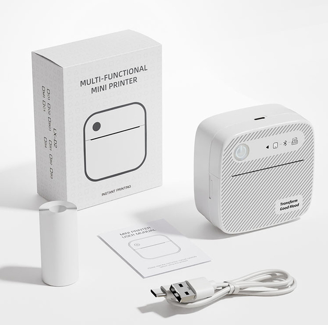 For Bluetooth Wireless Pocket Printer Android & IOS Mobile Phone Compatible Cheap Adhesive Label Printer with 57mm Paper Size