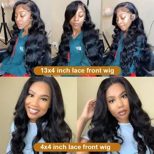 1B 30 Two-Tone for Ombre Deep Wave Glueless Wigs 13x6 HD Lace Front Raw Human Hair Natural Hairline Pre-Plucked Full HD <strong>Lacewig</strong> - Product Image 6