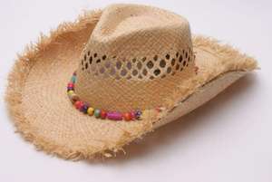 Sombrero de Paja Natural de Rafia para Mujer, Estilo Vaquero/Jazz, para la Playa y Ocasiones de Verano - Product Image 2