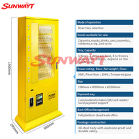 Mini distributeur automatique en métal intelligent 24h/24, libre-service, pour cigarettes, collations, lait et boissons