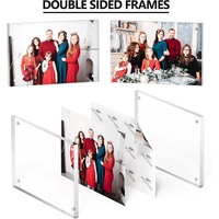 Cadre photo en acrylique magnétique double face pour la décoration de bureau, de table et de la maison, et comme cadeau – Vente en gros