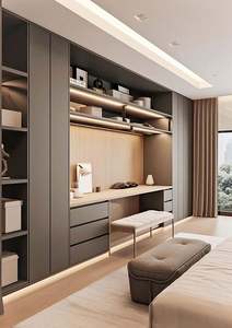 Armoire de villa, meubles de maison, armoire de chambre à coucher, solutions personnalisées pour les villas, les appartements et les hôtels - Product Image 2