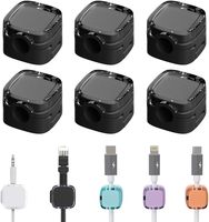 Organisateur de câbles de bureau magnétique, étanche, antichoc, anti-poussière, durable, en plastique, avec clips adhésifs pour câbles et écouteurs