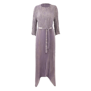 Miyake vestido Irregular de alto grado de encaje suelto Irregular elegante vestidos largos de cola de golondrina ropa de mujer gran oferta en los EE. UU. - Product Image 6