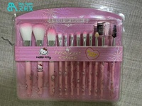 Marchés chinois outils de maquillage en ligne filles coffret cadeau 12 pièces personnages d'anime de dessin animé Kuromi maquillage pinceaux ensemble avec boîte