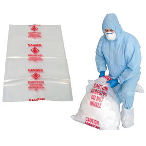 Heavy Duty 6 mil polyethylene amiăng Túi chất thải in OSHA EPA nhãn cảnh báo chống đâm thủng rò rỉ chặt chẽ - Product Image 5