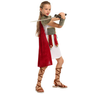 4歳から12歳向けの子供用ハロウィン仮装、中世ローマ戦士/プリンセスコスチューム MIDD-008 - Product Image 2