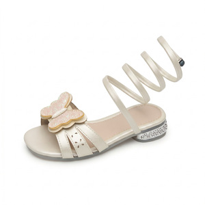 Sandalias de Princesa con Lentejuelas y Adornos de Mariposas para Niñas, con Tira en el Tobillo, Tacón <span class=keywords><strong>Bajo</strong></span>, Suela Suave y Antideslizante - Product Image 5