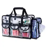 Grote Capaciteit Cosmetische Zakken Pvc Transparante Travel Tote Clear Organisator Waterdichte Professinal Make Up Bag Organizer