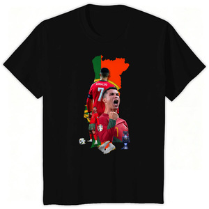 Cross-border for <strong>CR7</strong> Soccer Star Print American-style Streetwear Mens Womens Loose-fit Breathable Quick-drying Polyester <strong>T</strong>-<strong>shirt</strong> - Product Image 4