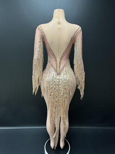 Novance Y5480 Ropa de Escenario y Danza Brillante para Mujer, Atuendo Sexy para Equipo de Baile, Traje de Alta Calidad con Flecos para <span class=keywords><strong>Cantantes</strong></span> - Product Image 6