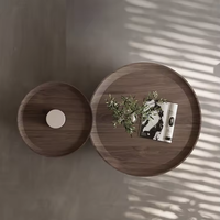 Table basse design en bois massif de chêne, bouleau et noyer, style italien, table à thé pour salon