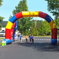 Porte d'entrée gonflable extérieure personnalisée en tissu Oxford de 8m avec impression numérique pour marathon, événements