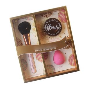 Deluxe plegable caja de regalo con PET transparente cubierta para polvo suelto y polvo pincel y esponja mezcla de huevo regalo de embalaje - Product Image 1