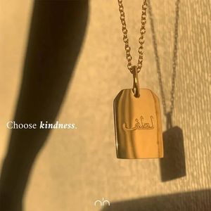 Citazione ispirata ai gioielli Islam in acciaio inossidabile personalizzato che significa collana di <span class=keywords><strong>gentilezza</strong></span> collana collana di fede - Product Image 3