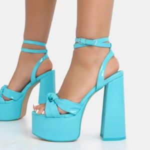 Super High New Chain Fashion Sandalias Tacon Strange Lace <b>up</b> 2025 Women Shoes Strappy Heels - Product Image 1