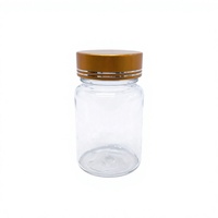 Flacon en plastique pour médicaments, pilules, capsules, comprimés, 120/175/250 ml, avec bouchon à vis doré, sérigraphié