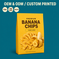 Sachet Doypack pour chips de banane, imprimé sur mesure, qualité alimentaire, refermable, avec 9 couleurs et logo personnalisé, pour la vente en gros et au détail de snacks